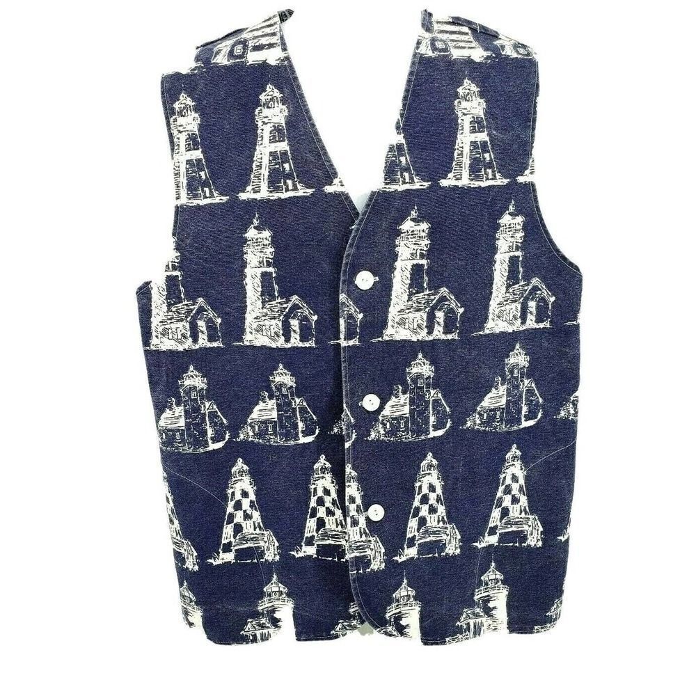Michigan Rag Company Lighthouse Vest Blue Denim‎